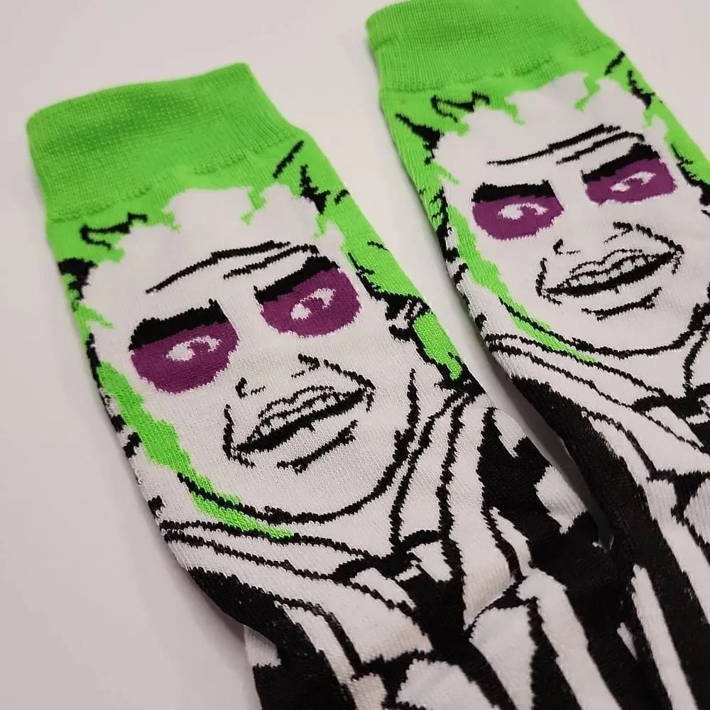 3 For $18 NWOT Beetlejuice Adult Unisex Socks Size 7-10